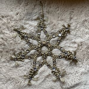 Handmade Macrame Crochet Snowflake Ornament Christmas Cute
